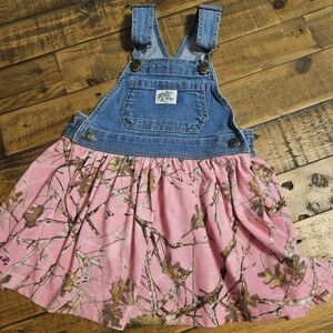 Bass Pro Shops Pink and Blue Kids Overalls